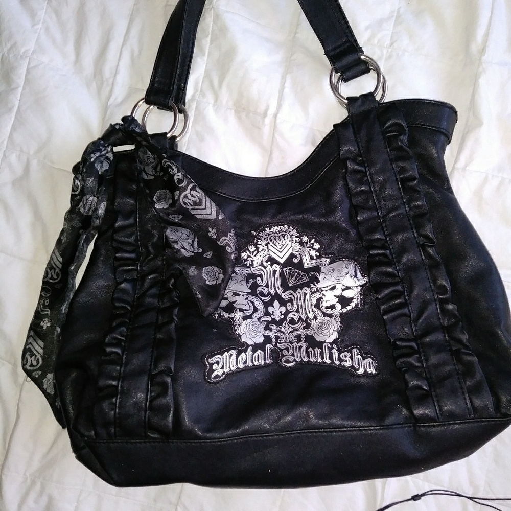 Metal Mulisha. Black leather purse.